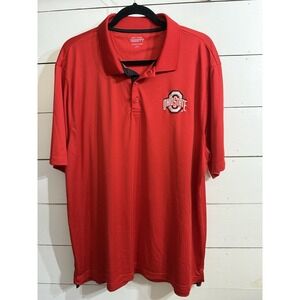 Varsity Golf Polo Ohio State Buckeyes Red Athletic Shirt Mens Size 2XL‎